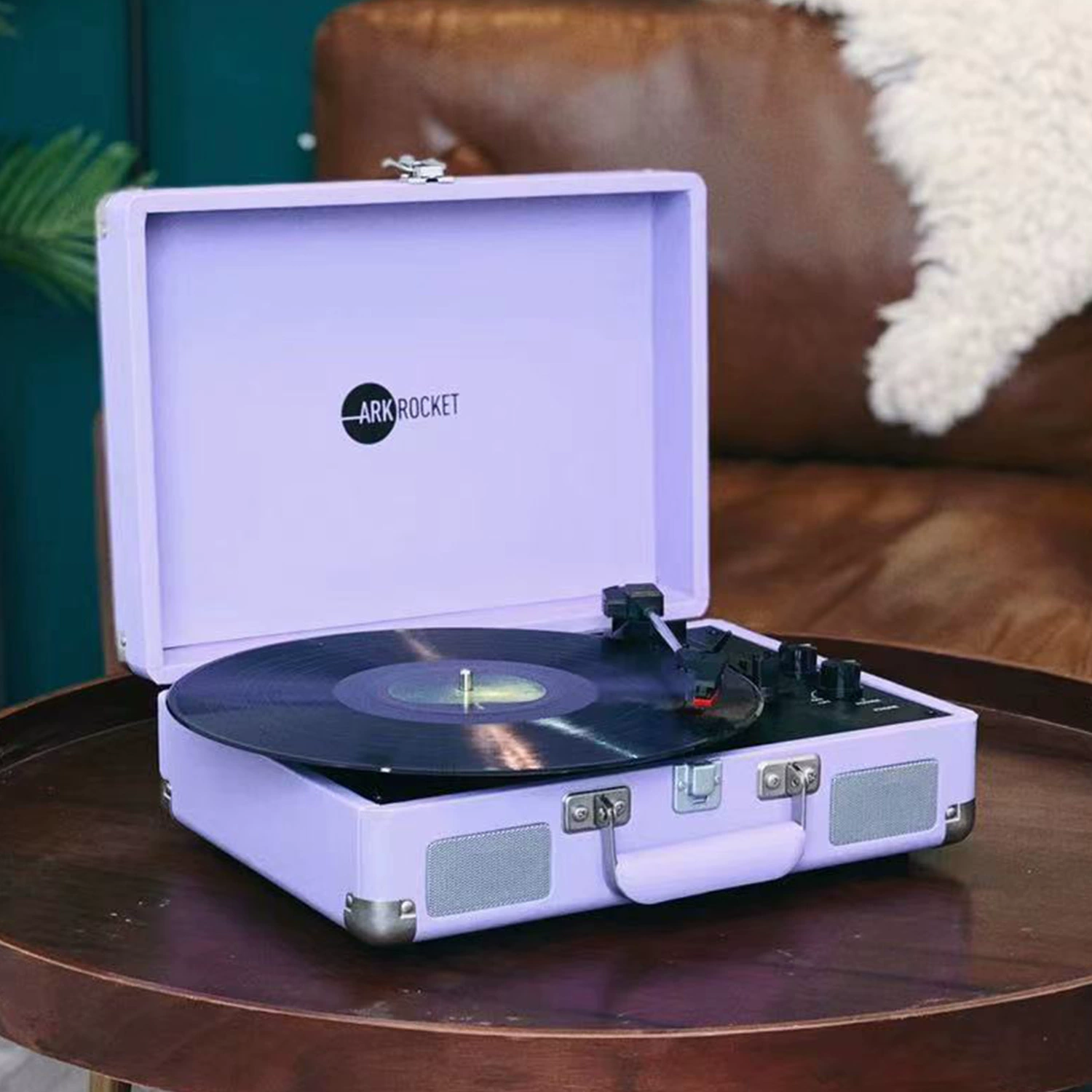 Máy ghi âm vinyl bluetooth di động Arkrocket của Mỹ Máy ghi âm gia đình retro máy ghi âm tại chỗ nhung âm thanh - Máy hát