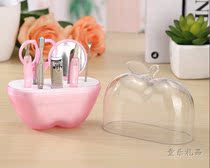 Innovative apple type 9 pieces nail clippers beauty nail scissors NAIL CUT BEAUTY SUIT NAIL CLIPPERS CUSTOM LOGO