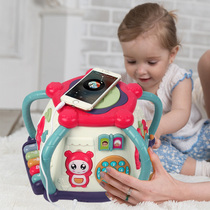 Baby toy Music Clap drum Childrens hand clap drum rechargeable Hexahedral puzzle 18 Baby 0-1 years old 6 months