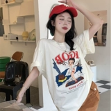 Ретро летняя брендовая футболка, коллекция 2022, оверсайз