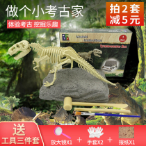 Children dinosaur fossil archaeological excavation Toy boy handmade diy digging treasure skeleton T-rex assembly model