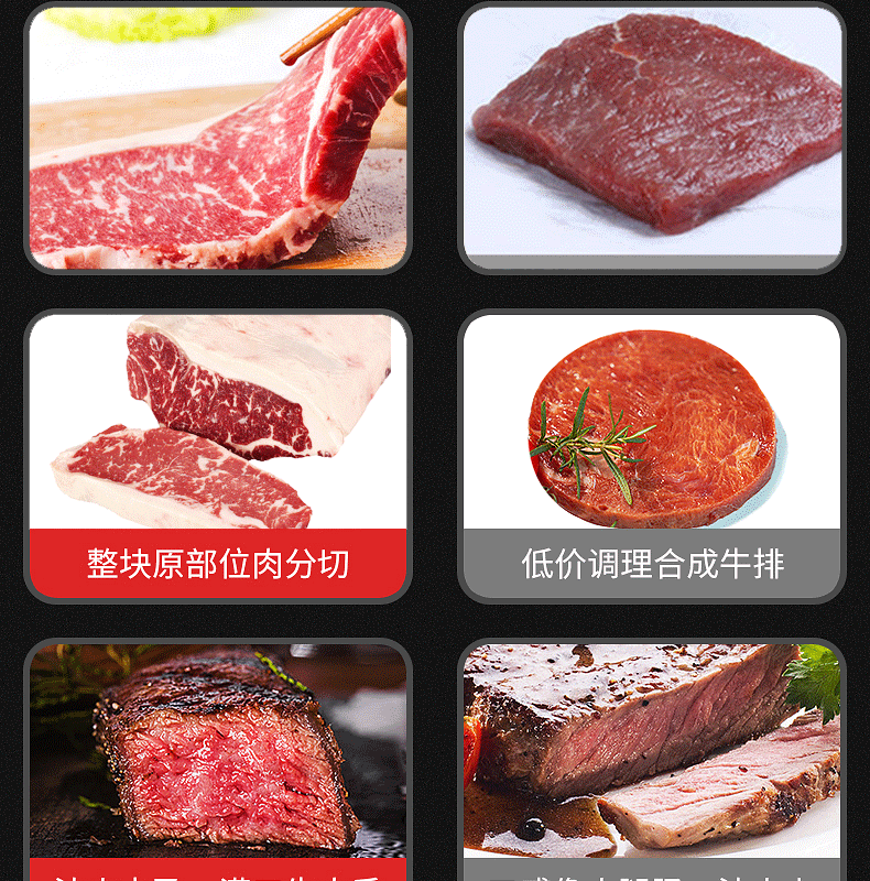 澳洲进口 今聚鲜 西冷原切牛排套餐 10片 共1300g 图6