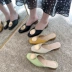 Giày cao gót đế dày một nửa Baotou phụ nữ mang 2020 mới mùa hè thời trang hoang dã và dép đi trong nhà - Dép