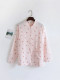 Japanese-Style Women's Pajama Top, Single Piece, Long-Sleeved Cardigan, Spring, Autumn, and Summer Thin Pure Cotton Gauze Double-Layer Crepe Home Wear