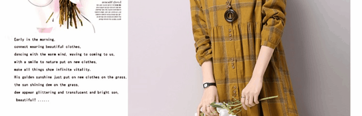 Mát aga mùa thu mới dài tay thời trang lỏng dài kẻ sọc dress 8612 kiểu váy đẹp