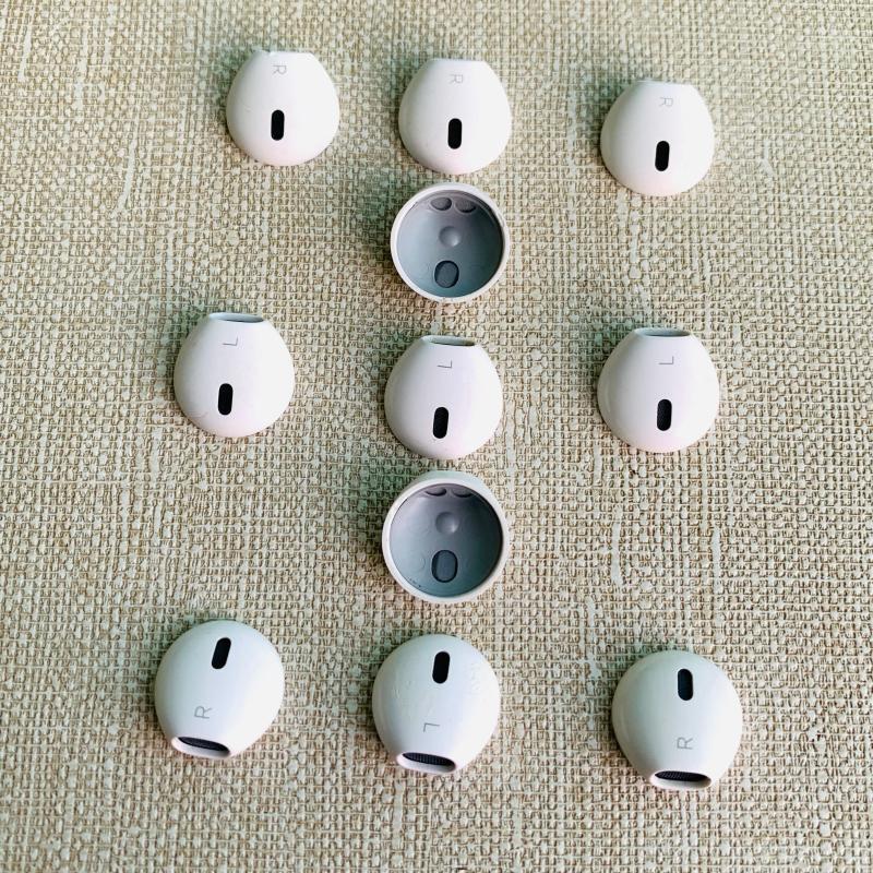 Suitable for Apple Round-Head and Flat-Head Wired Headphone Unit Shell Repair and Replacement, Front Shell Dustproof Net and Sound Hole Replacement