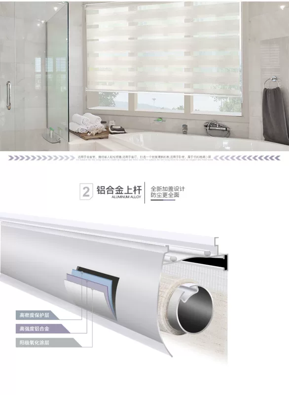 Casaya rèm mềm rèm đôi rèm che bóng visor nhà bếp phòng tắm phòng tắm không thấm nước tùy chỉnh - Phụ kiện rèm cửa