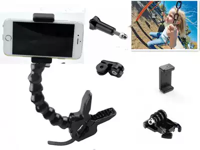 gopro hero7 6 5 strong clamp hero4 mobile phone flexible snake arm fixed bracket camera accessories