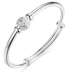 S925 sterling mạ bạc chuyển hạt chuông đẩy vòng đeo tay nữ phiên bản Hàn Quốc của vòng tay nhỏ điều chỉnh khí chất tươi hoang dã - Vòng đeo tay Cuff