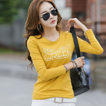 New brand womens counter 2021 spring and summer autumn new cotton T-shirt long sleeve slim top