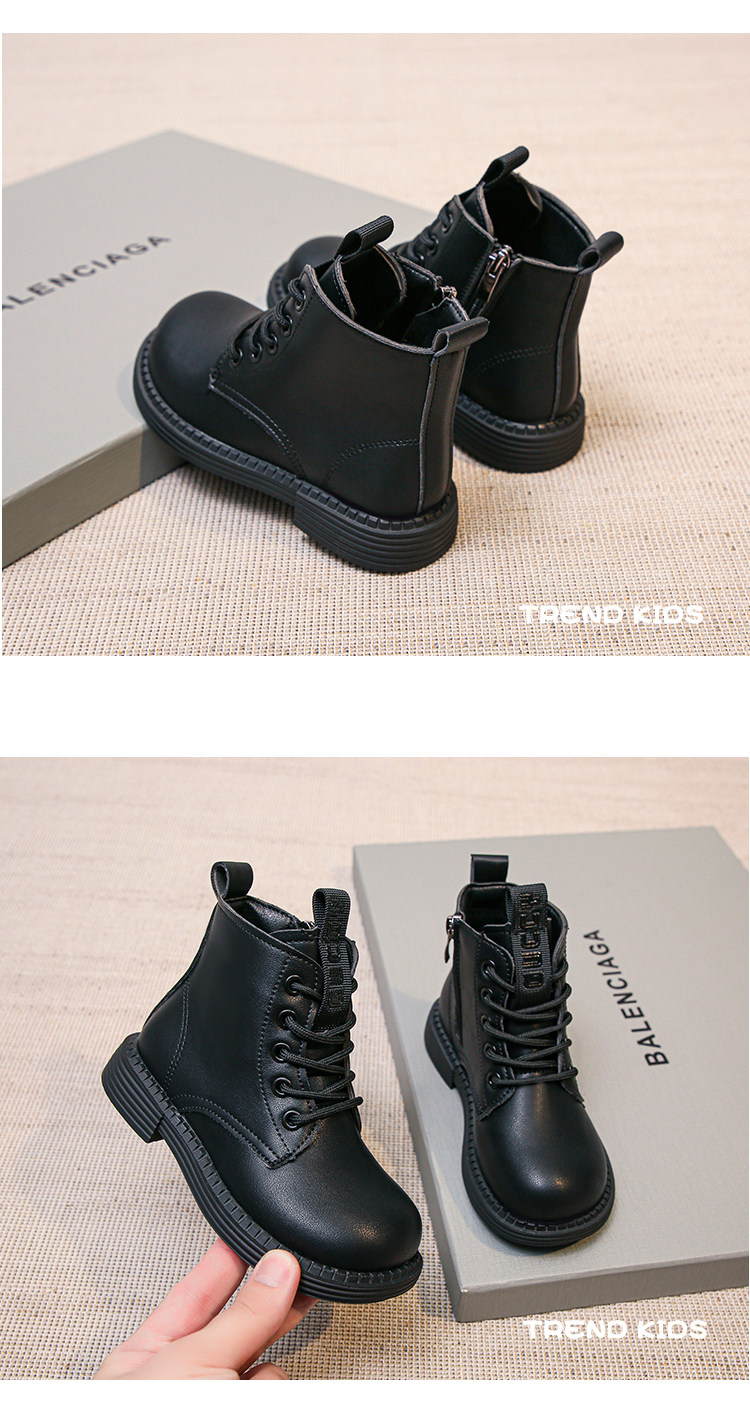 Children's Boots 2026 Autumn and Winter Martin Boots for Girls, Non-Slip Soft Sole, Runway Performance Dance Boots, Breathable Short Boots for Boys — 15