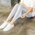 Bên trắng dải quần legging modal nữ mùa thu mỏng kéo dài kích thước lớn bó sát thể thao chín điểm song song thanh chân quần quần lót lông nữ Khởi động cắt