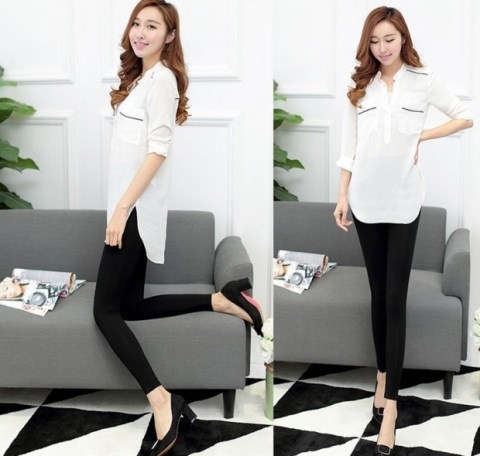 Quần legging cotton mùa thu của phụ nữ phần quần mỏng bên ngoài mặc size lớn chất béo MM thon thả quần eo cao quần tập gym nữ