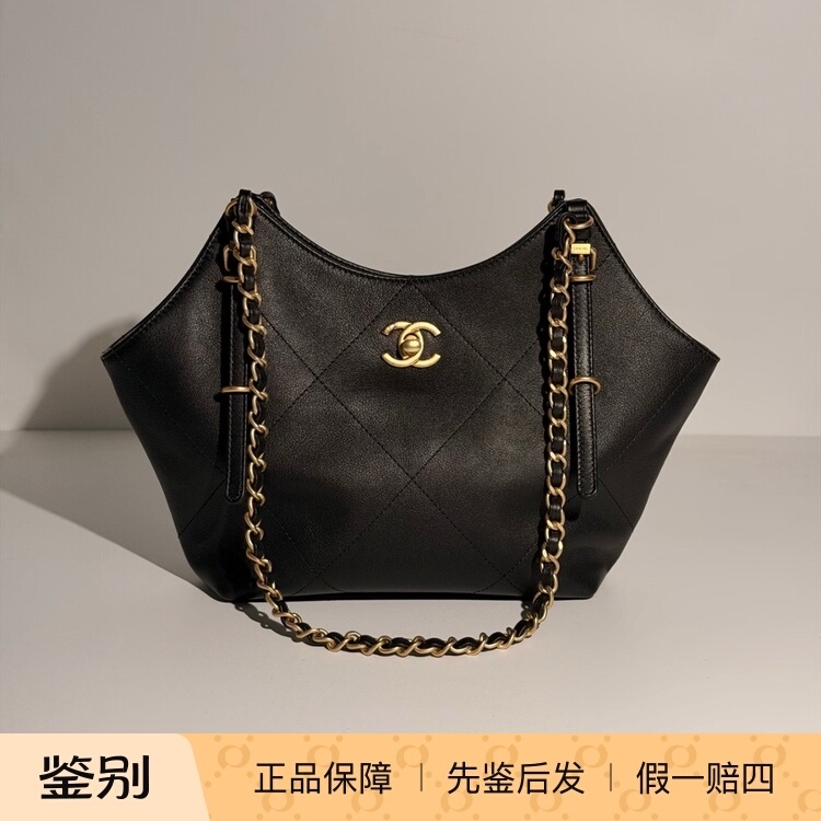 【Kkkk】Chanel 26C Small Size Gold Label Double C Calfskin Tote Bag Shopping Bag Shoulder Bag