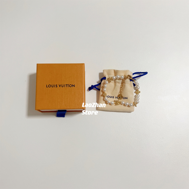 【Kkkk】In Stock Lv Louis Vuitton Pearl Bracelet M1129A