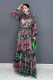 2026 Spring New Women's Dress Printed Swing Long Skirt Three-dimensional Stitching Fashion Elegant Lady Loose