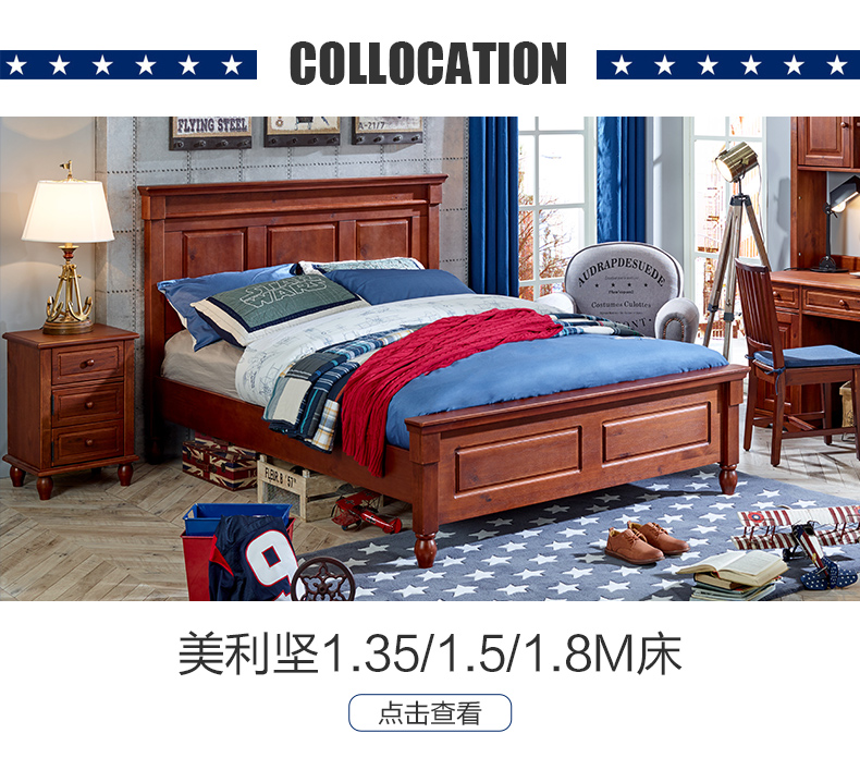 Xi Mengbao đồ nội thất tất cả các kệ sách bàn gỗ rắn Bàn học của Mỹ Bàn cà phê viết màu với kệ - Bàn bàn học có giá sách
