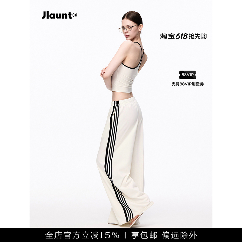 Jlaunt White Sweatpants for Women, Loose Straight-Leg Sweatpants, Casual Wide-Leg Pants, American Style Hot Girl Long Pants Jlaunt White Sweatpants for Women, Loose Straight-Leg Sweatpants, Casual Wide-Leg Pants, American Style Hot Girl Long Pants