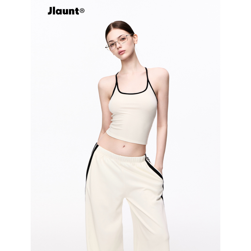 Jlaunt White Tank Top for Women, Summer Slim Fit, Slimming, Inner Wear, American Style Halter Neck Camisole Top Jlaunt White Tank Top for Women, Summer Slim Fit, Slimming, Inner Wear, American Style Halter Neck Camisole Top