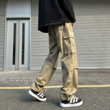 Осеннее термобелье, трендовые штаны, в корейском стиле, оверсайз, свободный прямой крой