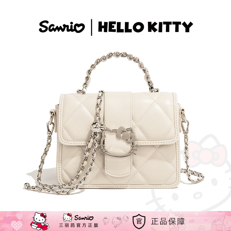 Hellokitty Hello Kitty Small Square Bag, Fashionable and Versatile Women's Crossbody Bag, Small Chanel-Style Handbag, Single-Shoulder Chain Bag Hellokitty Hello Kitty Small Square Bag, Fashionable and Versatile Women's Crossbody Bag, Small Chanel-Style Handbag, Single-Shoulder Chain Bag