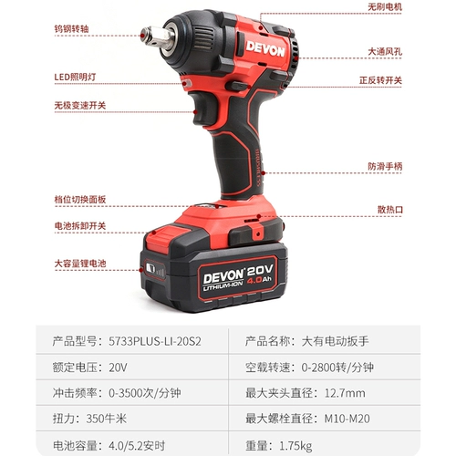 Бесколлекторный электрический универсальный гаечный ключ, столярные изделия, «сделай сам», 20v