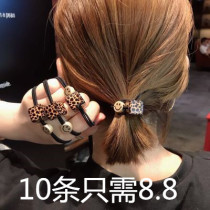 Leather band hair rope female BAO WEN head rope Korean Net Red new hipster Dongdaemun tie simple Hairband leather case