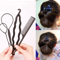 Hair accessories headdress pointed tail comb pattern pan fa qi double ponytail needle la fa zhen chuan fa bang hair tools