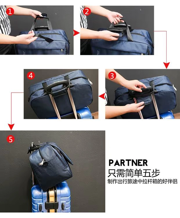 Túi xách Túi du lịch Công suất lớn Quần áo không thấm nước Túi hành lý Nam Túi du lịch Kinh doanh Túi du lịch Bà - Túi du lịch