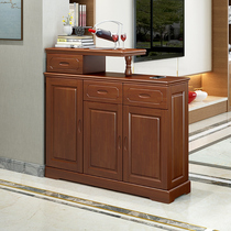 Chinese-style solid wood living room porch cabinet partition cabinet modern minimalist large-capacity double-sided foyer cabinet shoe cabinet home door