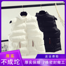 Small cotton vest women winter short 2021 new waistcoat vest jacket white horse clip down jacket