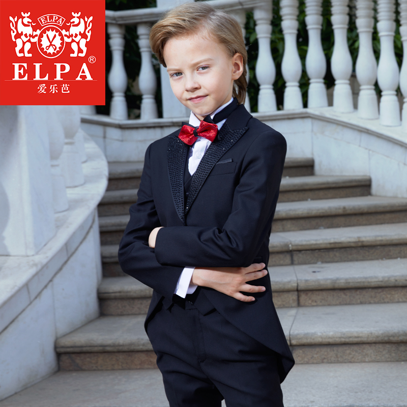 ELPA childrens trai tuxedo ăn mặc bộ trẻ em ăn mặc hoa phù hợp với nam chủ đàn piano hiệu suất váy biểu diễn.