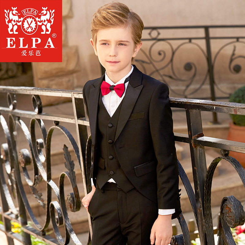 ELPA childrens trai tuxedo ăn mặc bộ trẻ em ăn mặc hoa phù hợp với nam chủ đàn piano hiệu suất váy biểu diễn.