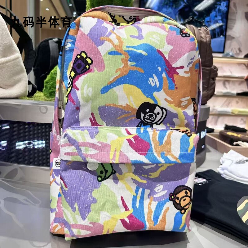 In Stock Bape Baby Milo 26 Styles of Cartoon Monkey Pattern Printed Backpacks 9857Xxq