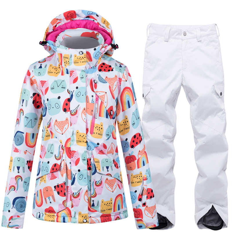 Winter ski suit Woman Suit Veneer double board windproof, waterproof and warm thickened outdoor snowy touristy Ski Pants