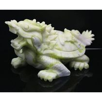 Lantian Jade Dragon Turtle Large Ornament Longevity Dragon Head Turtle Living Room Office Desktop Security Blessing Decoration Gift