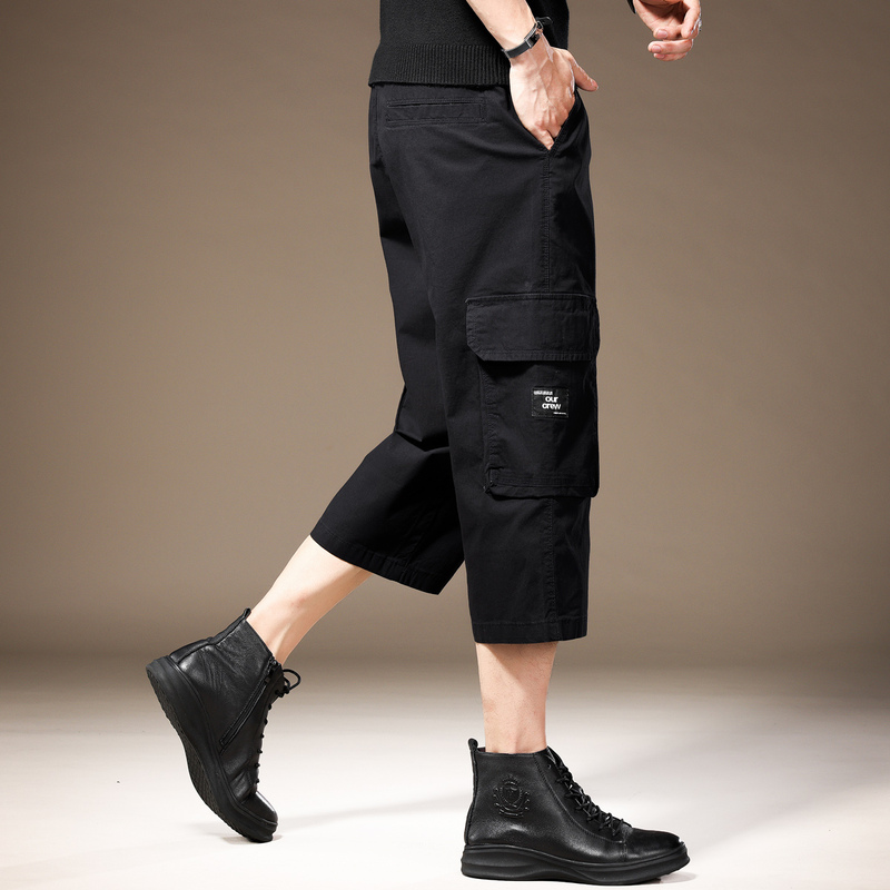 American-Style Trendy Brand Men's Cargo Pants, Summer Thin Loose Large-Size Casual 7/8 Length Shorts American-Style Trendy Brand Men's Cargo Pants, Summer Thin Loose Large-Size Casual 7/8 Length Shorts