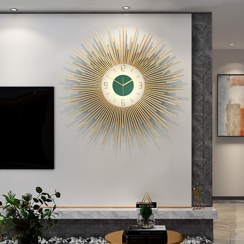 Clock wall lamp living room home wall clock decorative clock mute atmosphere personality creative clock art watch fashion wall watch