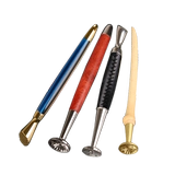 8deco Коврец-шлифовальные аксессуары стержни с игла с проходом, сигаретный нож двухглавый серия воина черная черная