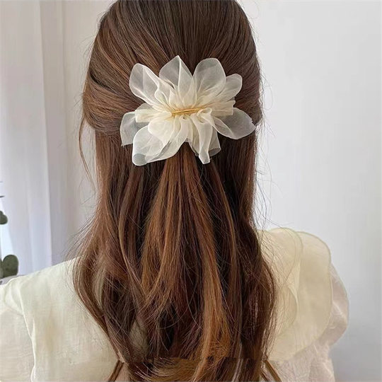Elegant Half-Up Hair Clip for Women, Low Ponytail Bun Hair Accessory, Spring Clip, High-End Hair Ornament