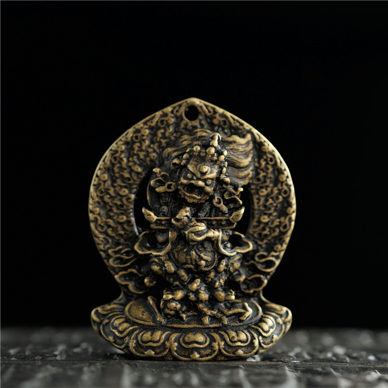 New retro big black day standing like Tibetan hair care Buddha statue big black day