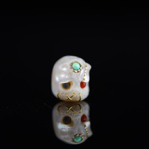 10mm Tibetan pearls full of work inlaid with beads Scattered Beads Accessories Boutique Skulls Skull Head Moron