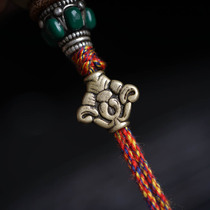 Gesang flower yellow Lima copper back cloud Tibetan Tibetan pendant pendant Buddhist beads rosary bracelet decorative accessories diy