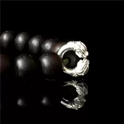 925 sterling silver bead card counter Capricorn first star moon diamond Bodhi rosary Tibetan bright silver dragon buckle diy
