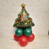 Christmas balloon decoration arrangement balloon set Post Road lead aluminum foil balloon storefront background window decorations