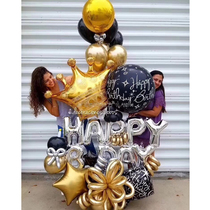 Aluminum film cake balloon creative champagne baby adult birthday party decoration mall store activity layout