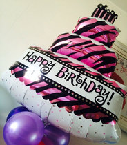 Anniversary Event Arrangement Adult Baby Children Birthday Arrangement Party Banquet Decoration Cake Aluminum Film Balloon