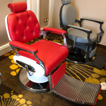 High-end hair salon mens oil head big chair Hair salon dedicated barber shop lifting hair cutting chair Hair shaving can be put down chair