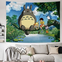 Hayao Miyazaki totoro фоновая ткань ins insing ткань настенная настенная сеть красная свекла Полькуйская тройка для общежития