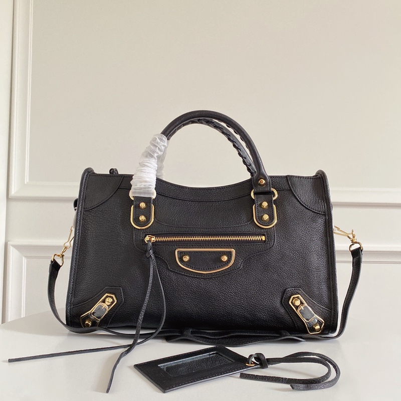 【High Quality】Goat-Patterned Black Motorcycle Bag, Celebrity Style, Single Shoulder, Crossbody, Handbag, Large Capacity Commuter Bag